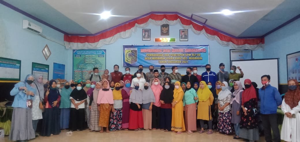 Musyawarah Terkait Bantuan PKH Dan BPNT Di Desa Masbagik Utara Baru